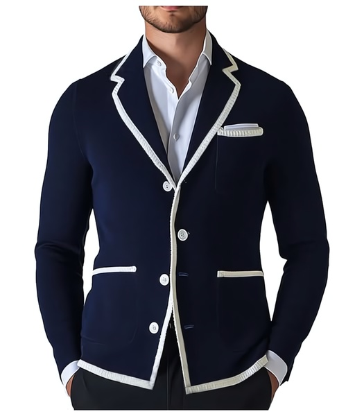 mens blazer, sport coat, casual blazer, navy blazer, structured jacket, mens suit jacket, new arrival, minimalist, trustworthy, luxurious, blue, neutral